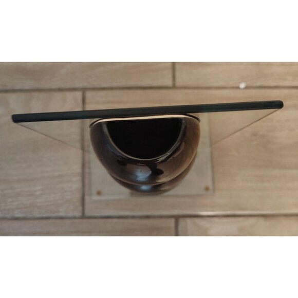 Vintage 1980's Black Bubble Vase, Clear Acrylic, Planter, Unique Retro Vibes - Picture 3 of 5